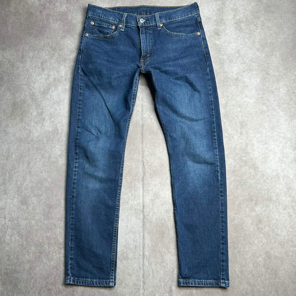 Levis 512 Slim Taper Jeans Mens 32x30 Blue Medium Dark Wash Stretch Denim